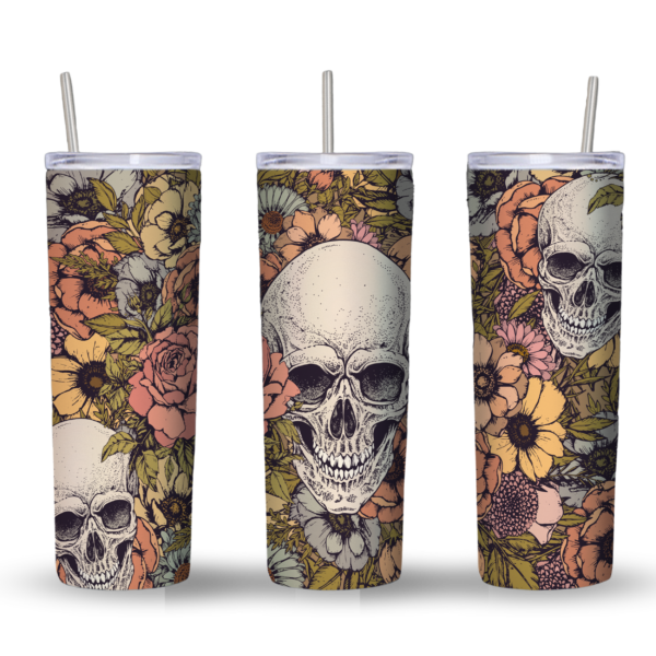 fall flowers and skulls