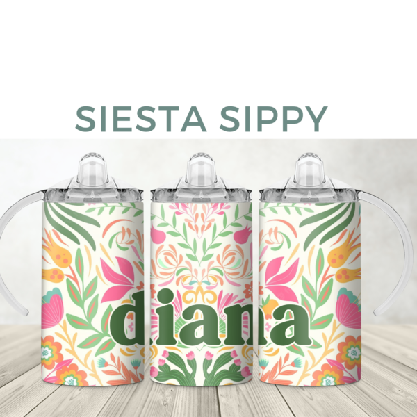 colorful siesta pattern sippy cup